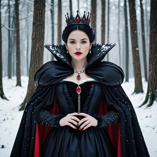 Realistic Snow White Evil Queen in Forest