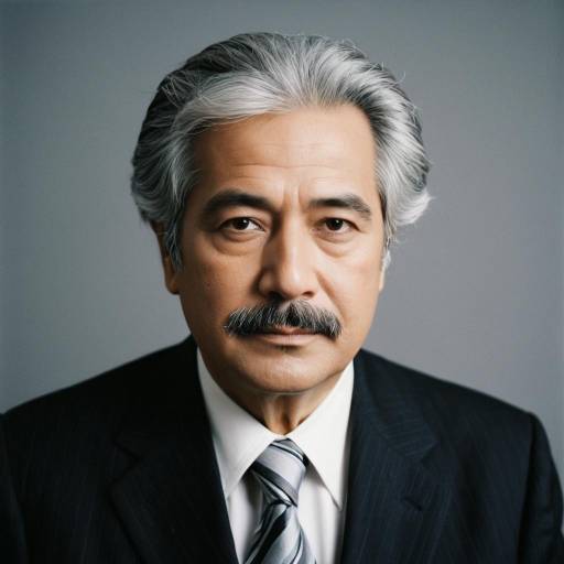 Elderly Intellectual Man in Dark Suit