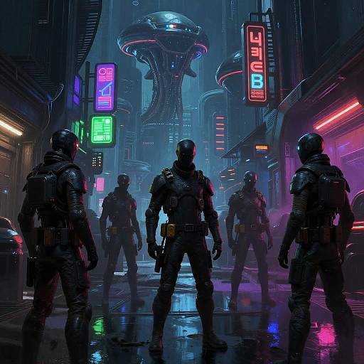 Space Smugglers in Neon Alien City