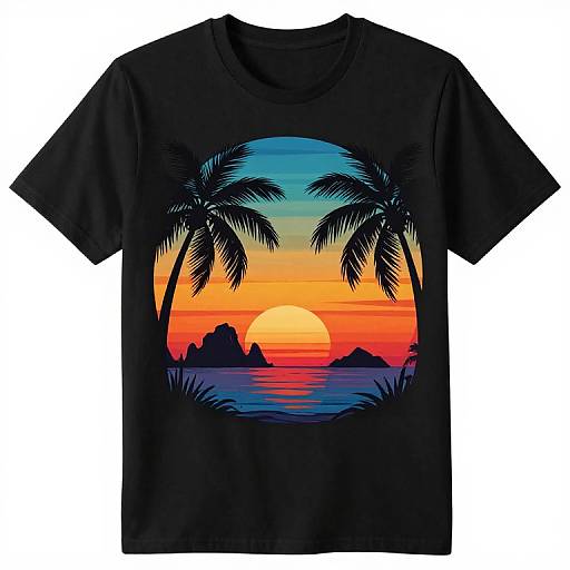 Retro Sunset T-Shirt Design