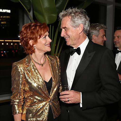 Elegant Evening: Joyful Encounter in Lights