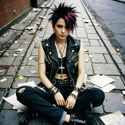 Punk Poet Sitting on Cracked Sidewalk