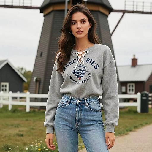 Lean Woman in Casual Streetwear