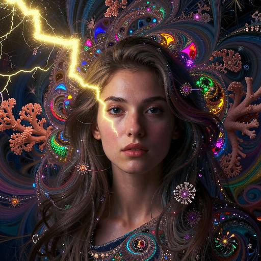 Cinematic Portrait of a Colorful Woman