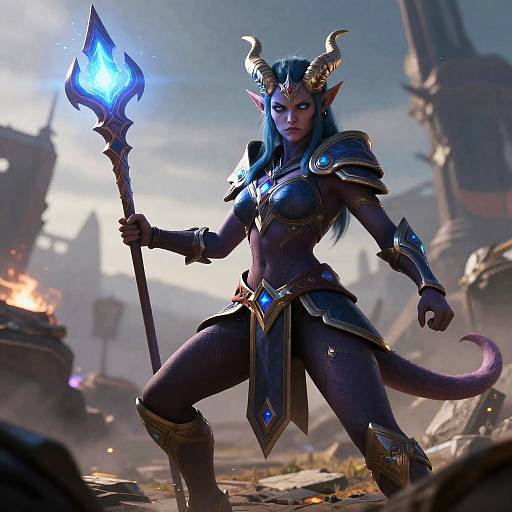 Curvy Draenei Frost Mage on Battlefield