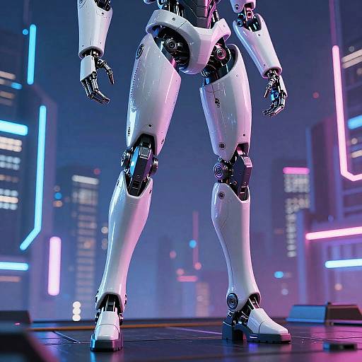 Futuristic Cyborg with Elongated Limbs