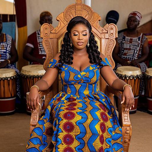 Ghanaian Kente Queen Portrait