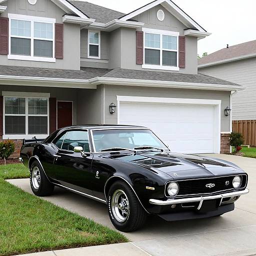 1967 Black Chevrolet Camaro Front Home