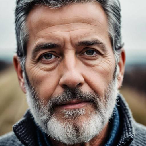 Hyper-Realistic Portrait of Mature Man