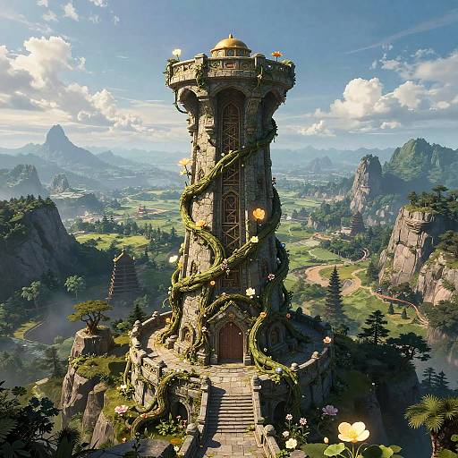 Colossal Fantasy Stone Tower Viewpoint