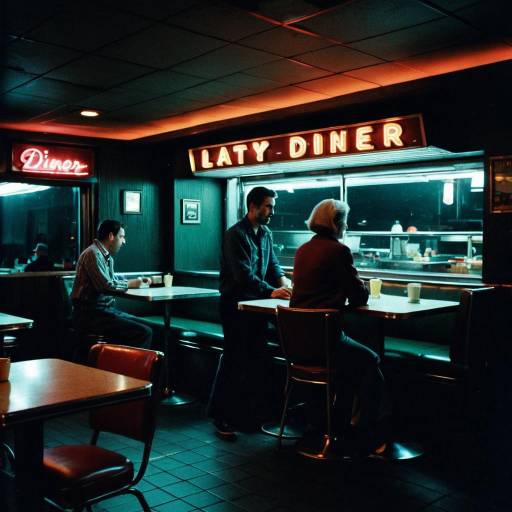 Late Night Retro Diner Scene