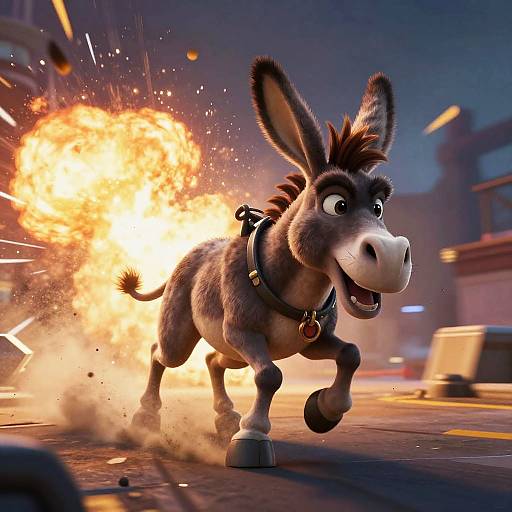 Fortnite Donkey Escaping Explosion