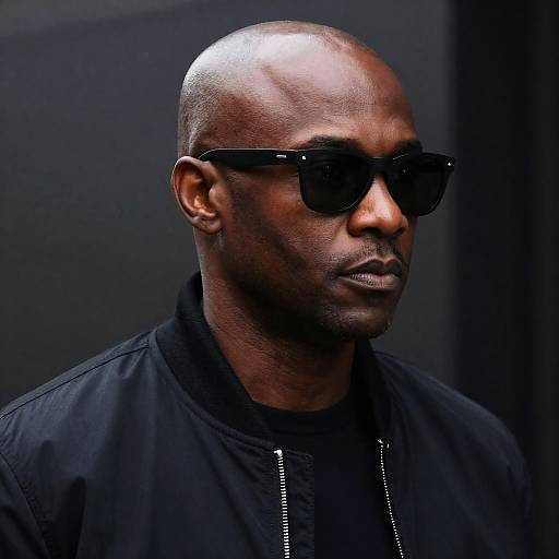 Serious Black Man Wearing Black Sunglasses and Jacket