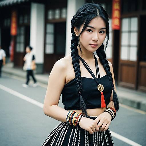Realistic Asian Woman in Costume
