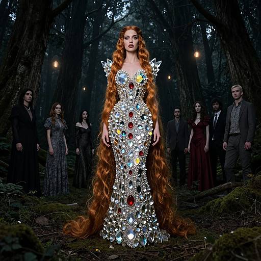 Ferocious Forest Queen in Crystal Dress