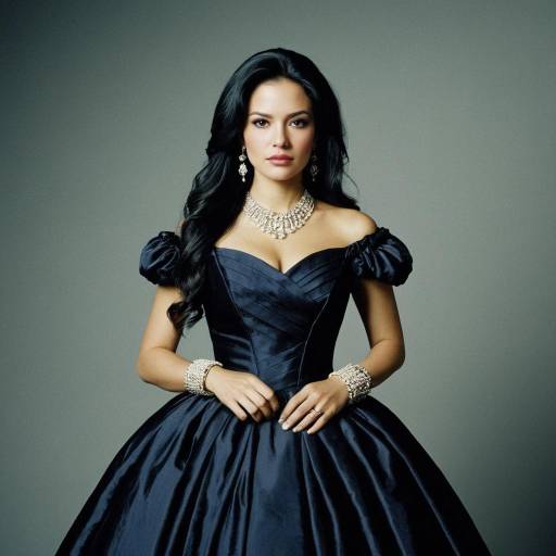 Elegant Woman in Formal Gown with Jewelry