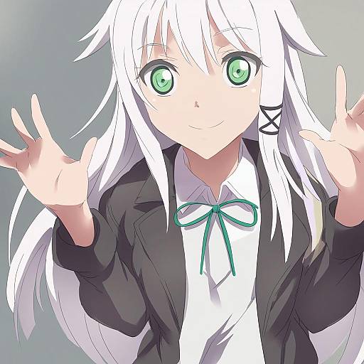 Illustration of Anceril sacred, shirokami project in the style of Akira (coffee curry)