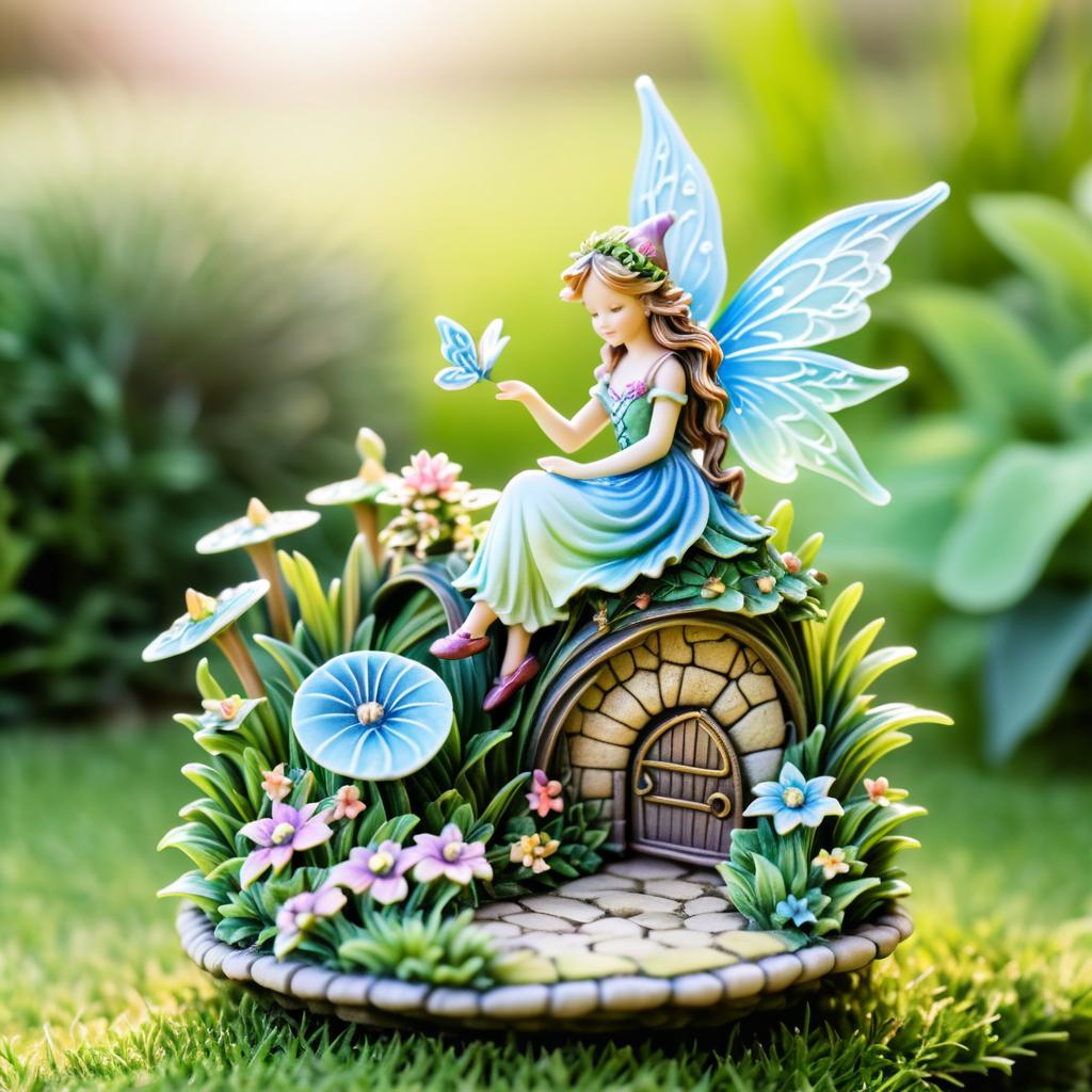 Whimsical Fairy Garden Figurine in Soft Light