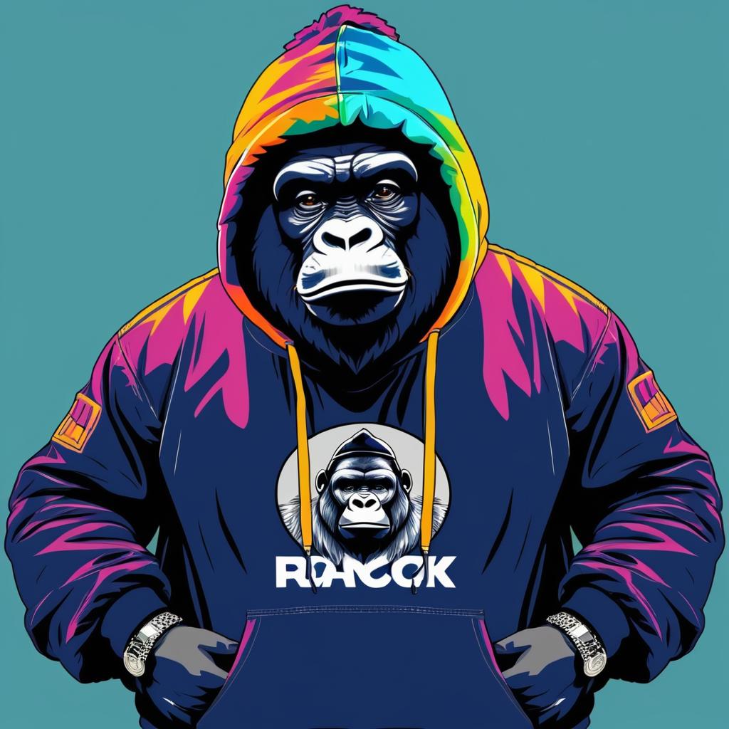 Gorilla Rapper in Hip-Hop Style