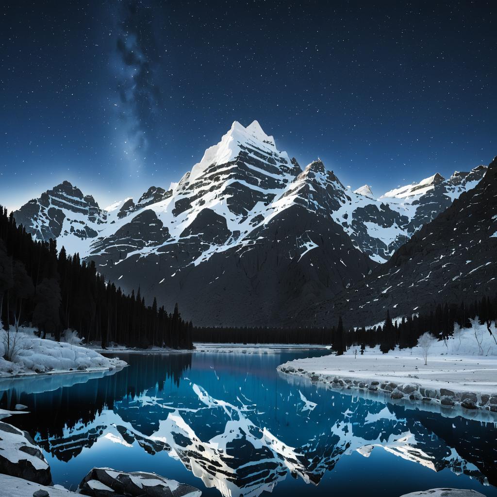 Majestic Crystal Blue Lagoon Landscape