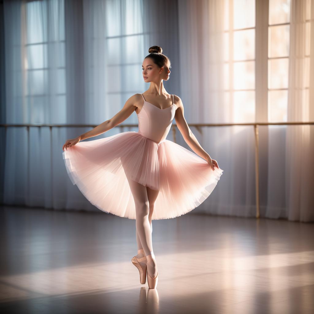 Elegant Ballerina in Ethereal Setting