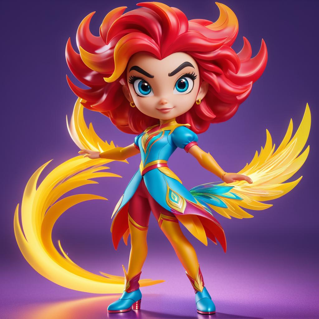 Whimsical Disney Phoenix Character Design