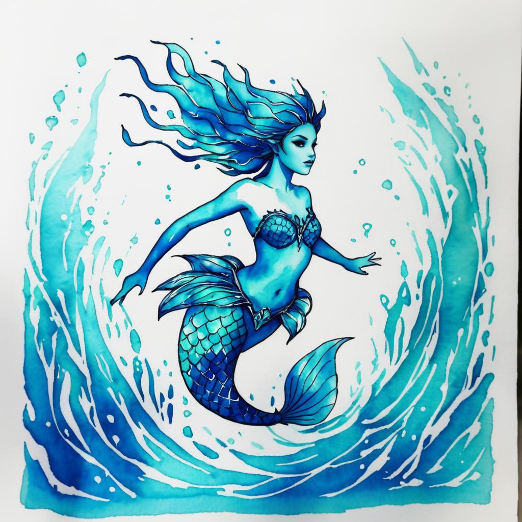 Whimsical Merfolk Adventure Sketch