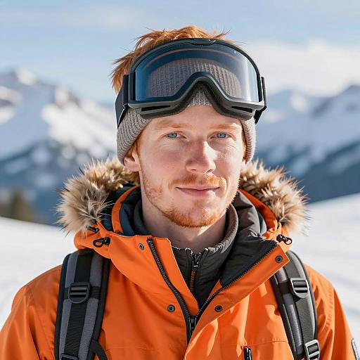 Photorealistic Portrait of a Male Skier