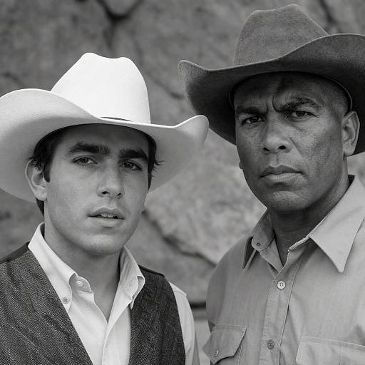 Dramatic Cowboy Duo in Classic Style