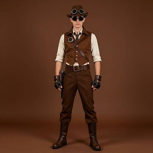 Realistic Steampunk Man Outfit