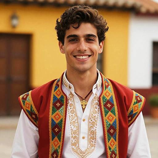 Charming Young Man in Spanish Portrait