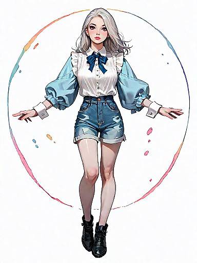 Stylish Woman in Casual Chic Outfit