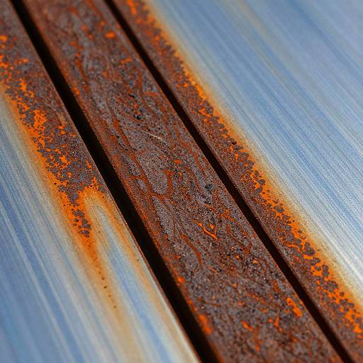 Macro Rusted Corrugated Aluminum Panel