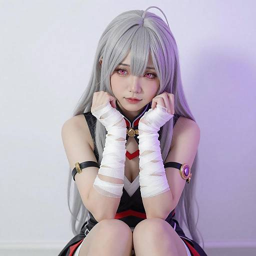 Silver-Haired Cosplay Portrait