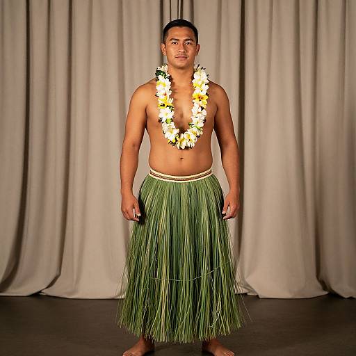 Man in Hawaiian Hula Costume