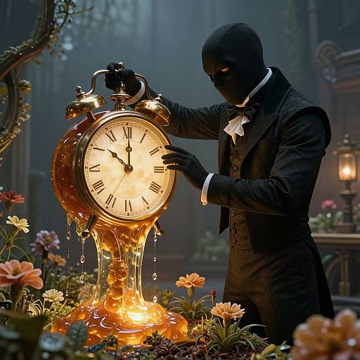 Cyberpunk Victorian Timekeeper Artwork