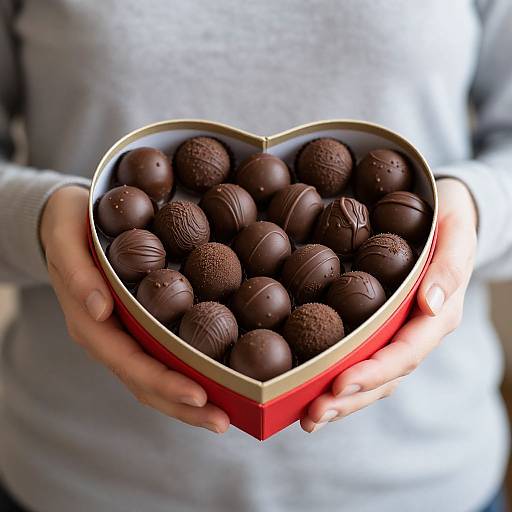 Woman Presenting Giri Choco Gift