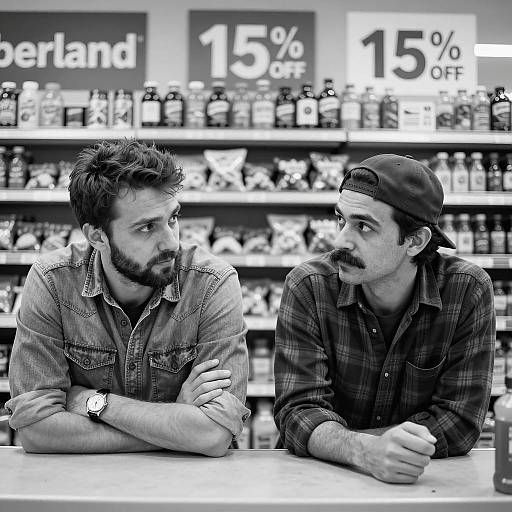 Intense Moments at the Store Counter