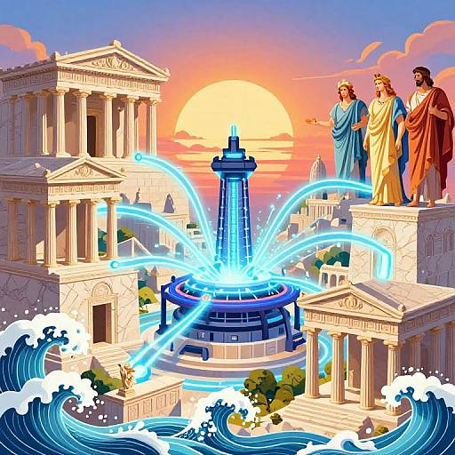 Greek Generator Powering Ancient City