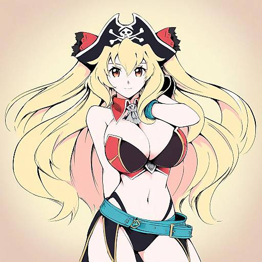 Illustration of Anne bonny (fate), fate (series) in the style of Jason (kaiten kussaku kikou)