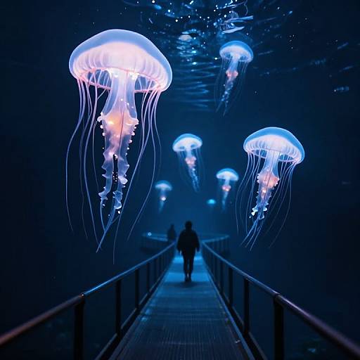 Bioluminescent Jellyfish Overwalk