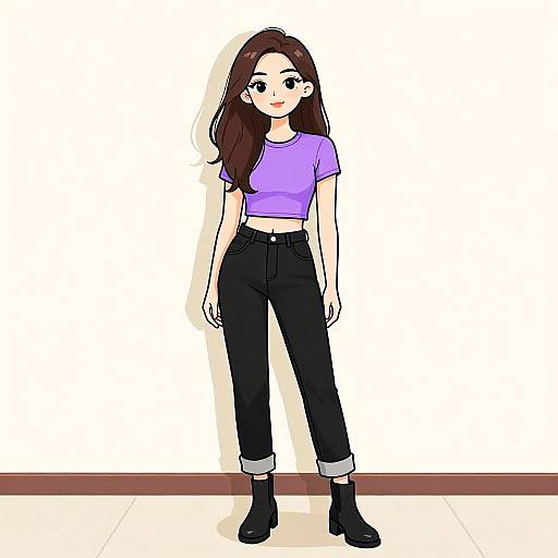 Stylish Woman in Casual Streetwear