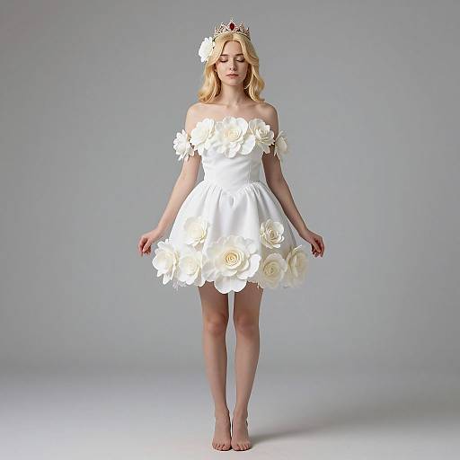 Realistic Flower Princess Costume Portrait