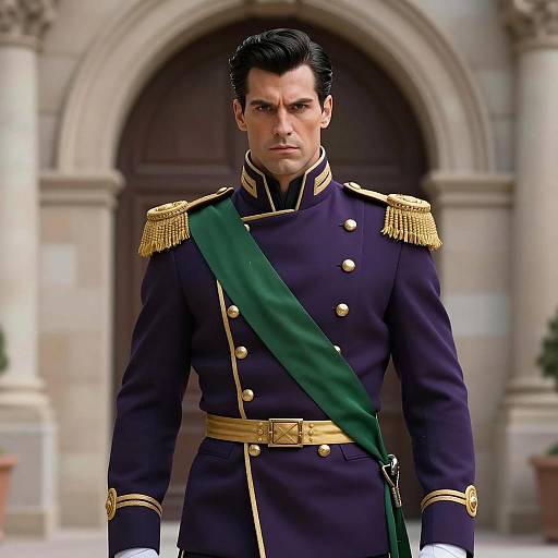 Man in Victorian-style Military Uniform