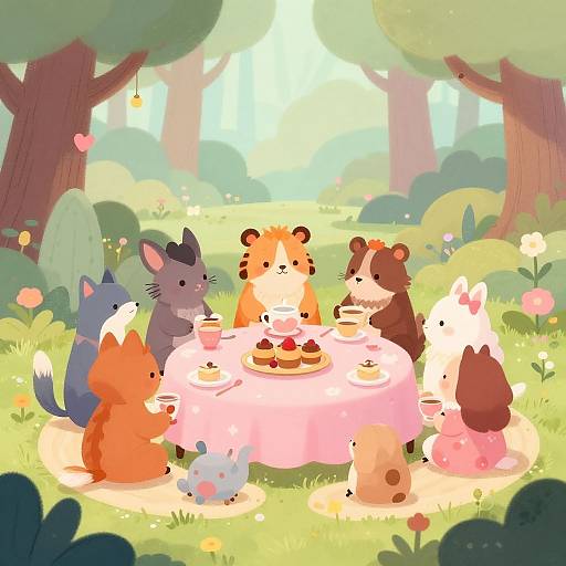 Whimsical Animal Tea Party