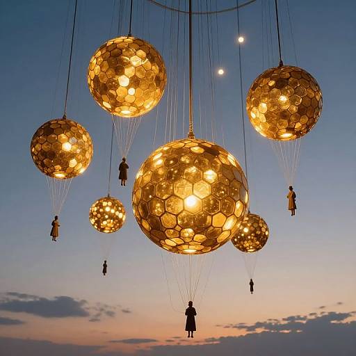 Surreal Radiant Honeycomb Spheres