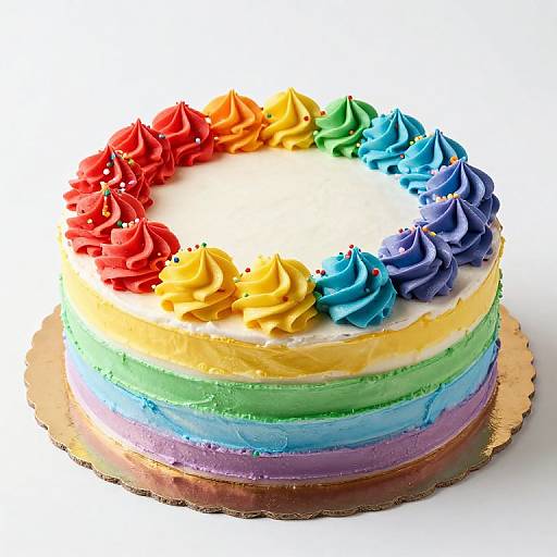 Vibrant Rainbow Cake Celebration