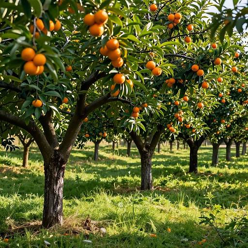 Endless Orange Orchard Rows