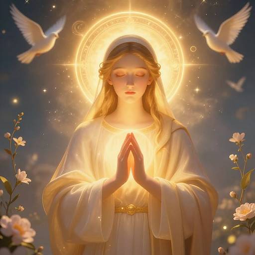 Radiant Ethereal Saint Portrait