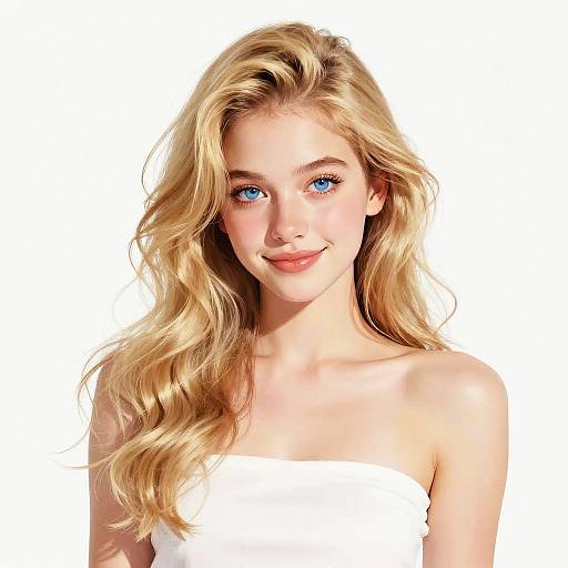 Realistic Digital Portrait of Young Woman